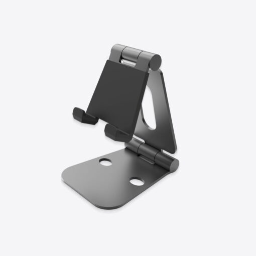 This Is A Product Image Of The Black Universal Tablet And Phone Holder