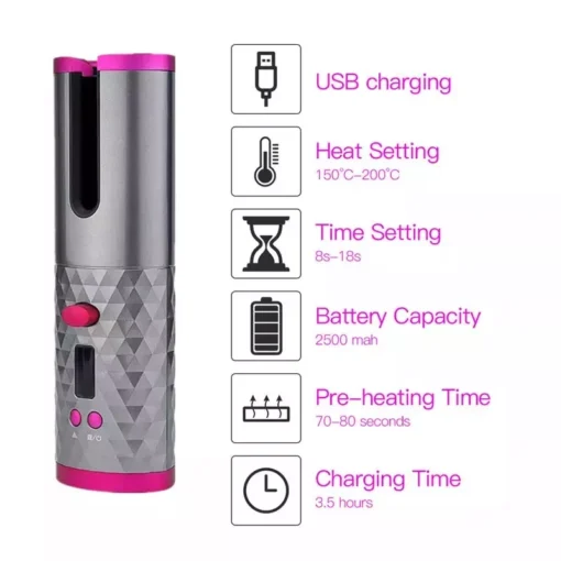 This Is A Detailed Image Of The Auto Ceramic Hair Curler