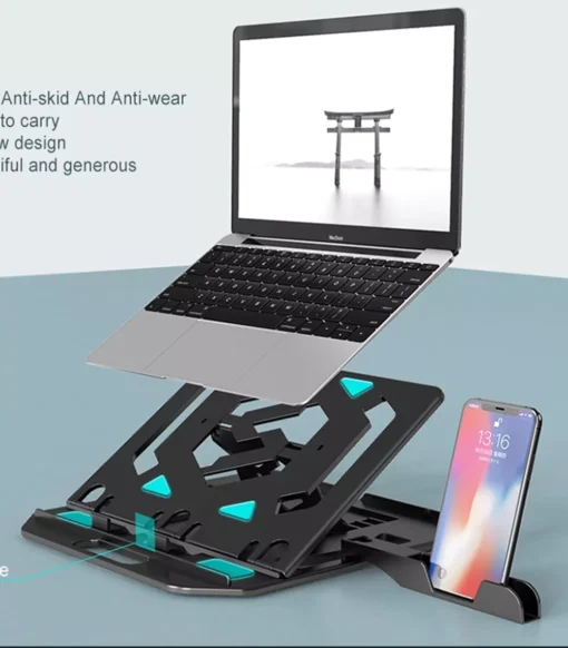 This Is A Product Image Of Laptop Phone Holder Stand