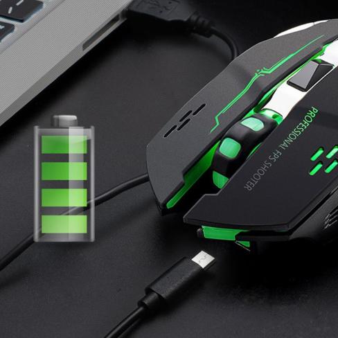 This Is A Product Image Of The Wireless Silent Gaming Mouse